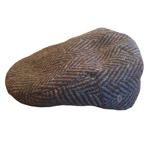 Jaxon & James Stravalley Donegal Tweed Herringbone Flat Cap